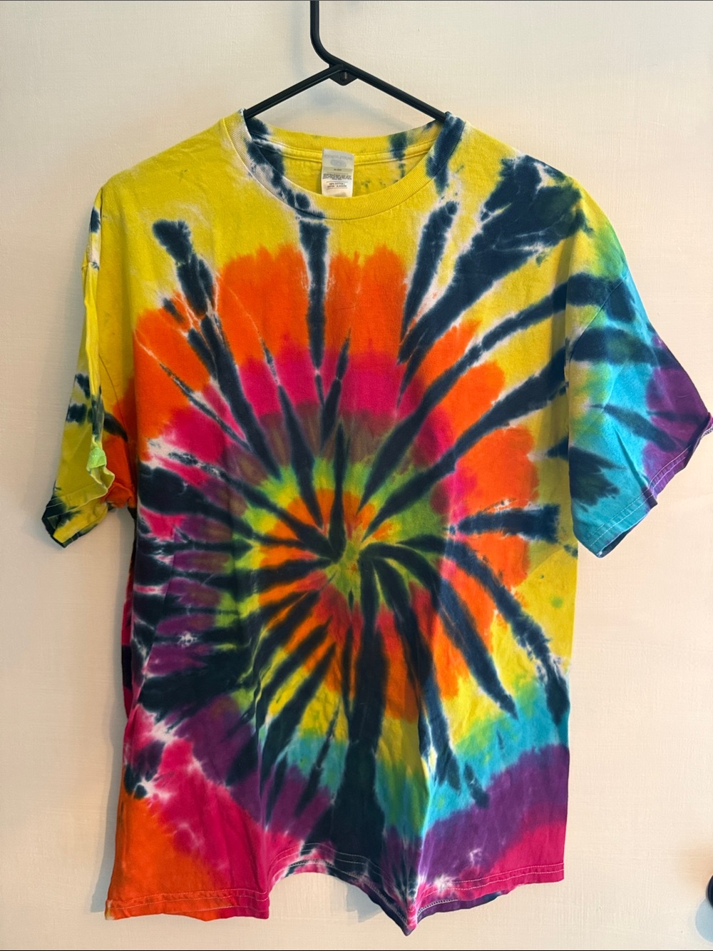 Bright Multicolor Spiral Tie-Dye Tee